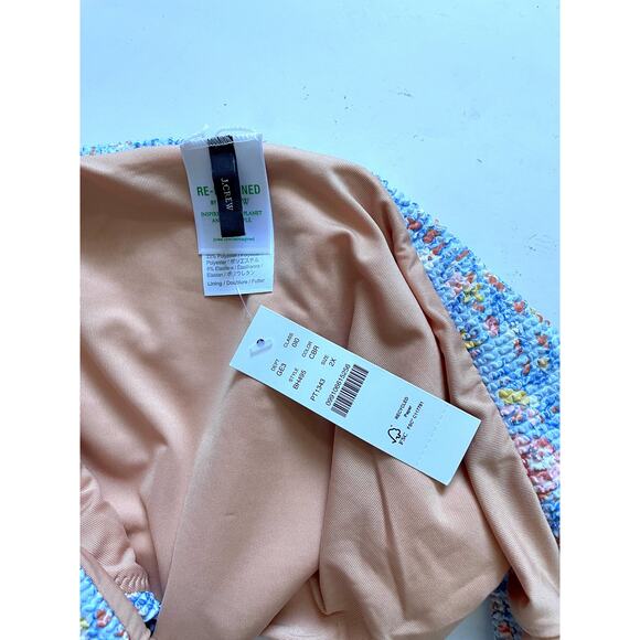 J. Crew Floral Full Coverage Bathing Suit Bottom Blue White Size 2X Plus NEW - Picture 8 of 8